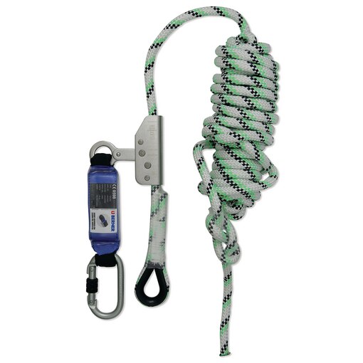 Fall arrester with kernmantle rope 10m